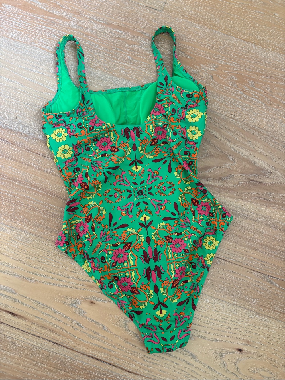 Set Tory Burch Green Splash Swimsuit & Coverup - Picture 8 of 8